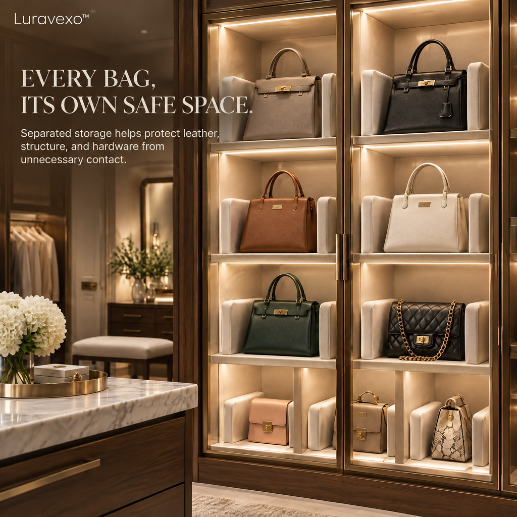 Luravexo™ Shape-Safe Handbag Vault